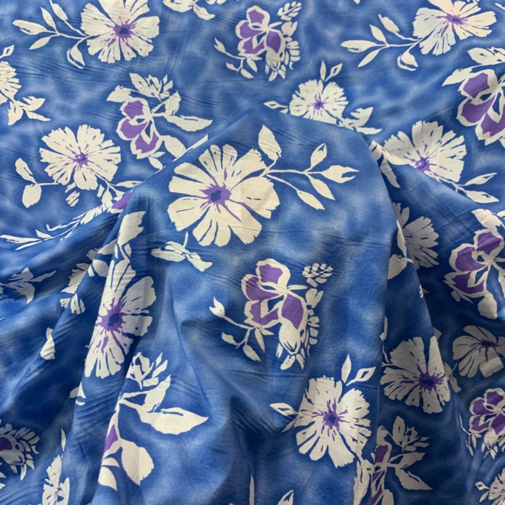 kain katun silky motif - kain polycotton motif bunga - kain katun bunga - kain katun motif