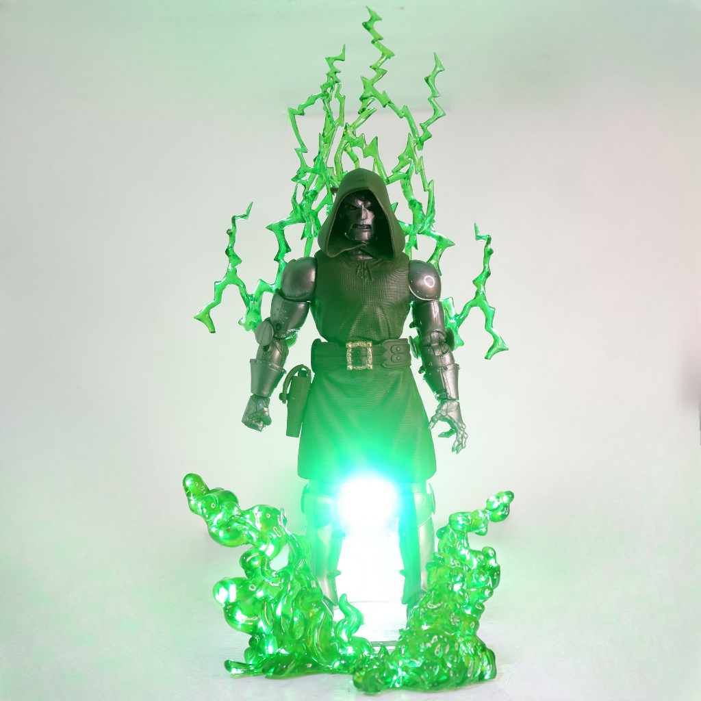 Miniature accessories Set Fire Smoke Effect and Lightning Aura for Marvel Legends Dr Doctor Doom Mez