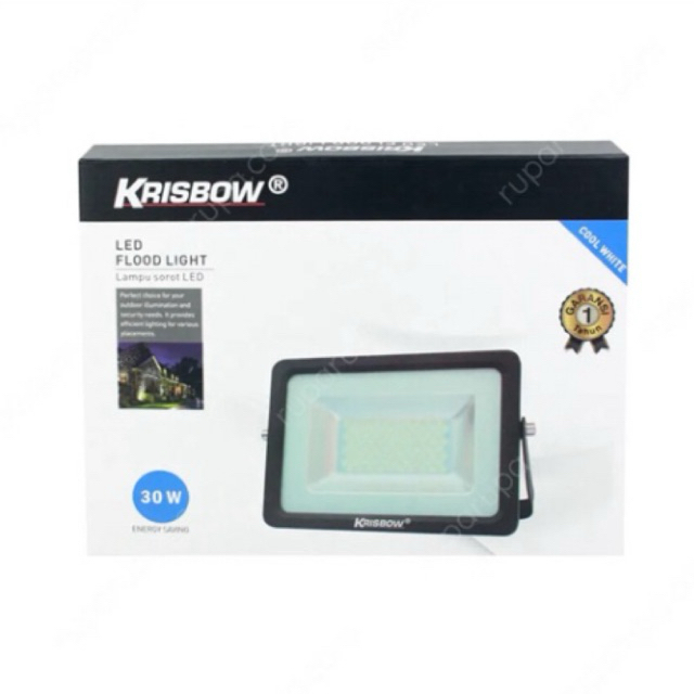 Krisbow Lampu Sorot Led 30watt 6000k Ip65 Cool Daylight (Putih)