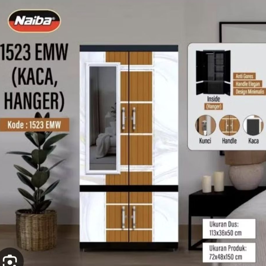 Lemari plastik naiba jumbo Lemari naiba 1523 Free Rakit pekanbaru