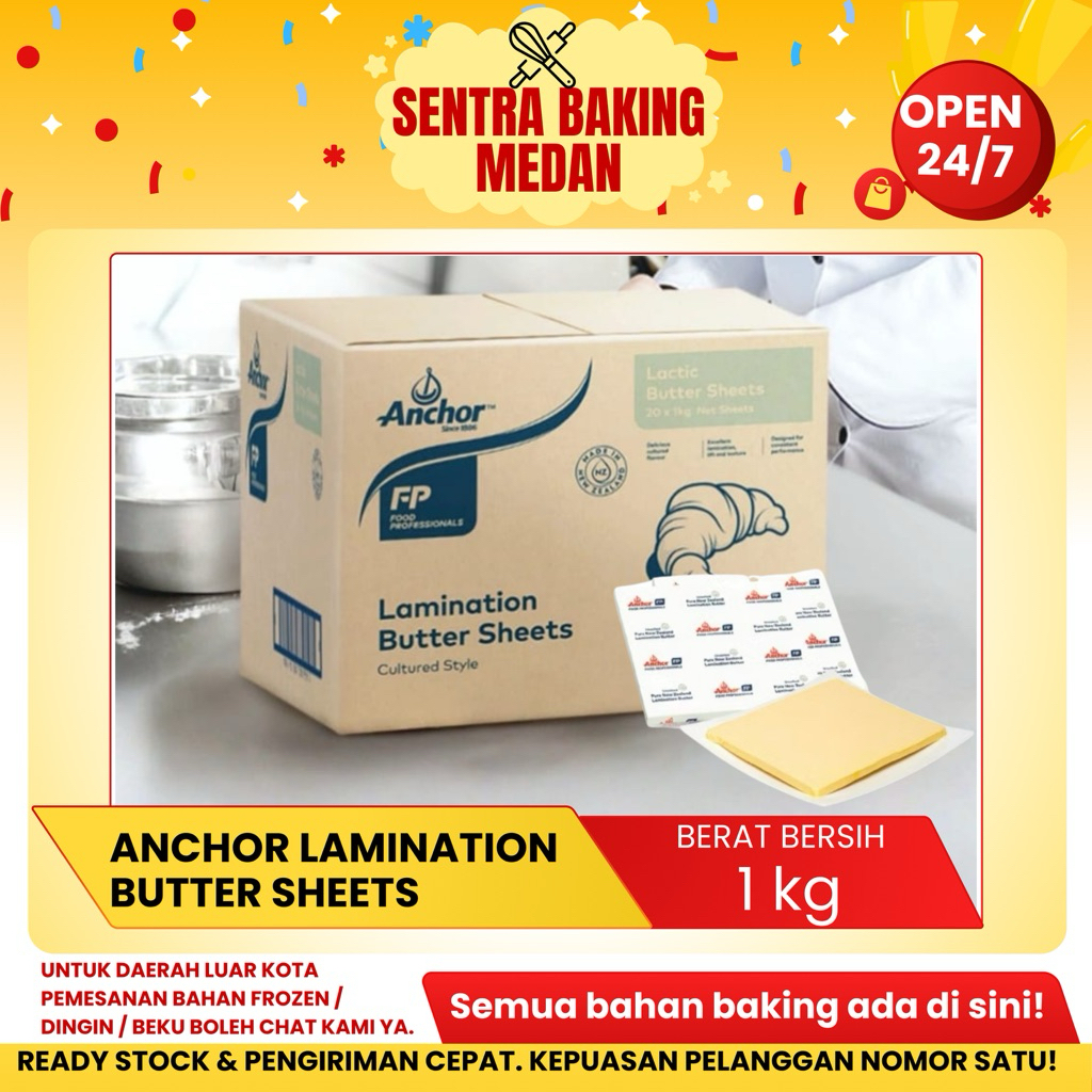 ANCHOR BUTTER SHEET UNSALTED 1KG