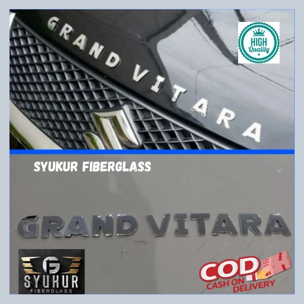 Tulisan Kap Mesin Grand Vitara Emblem Vitara Free Perekat