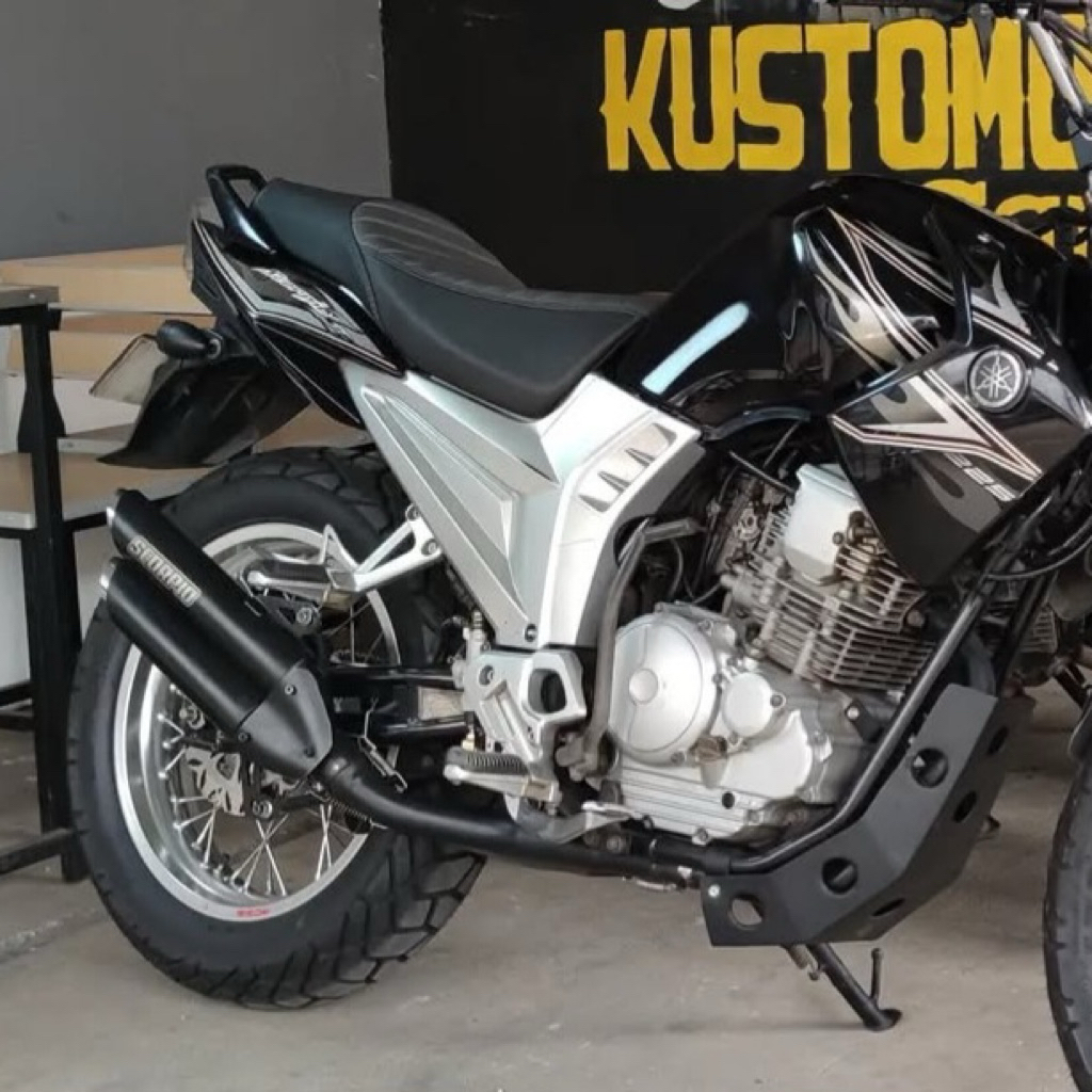 knalpot custom scorpio 225 double muffler full system