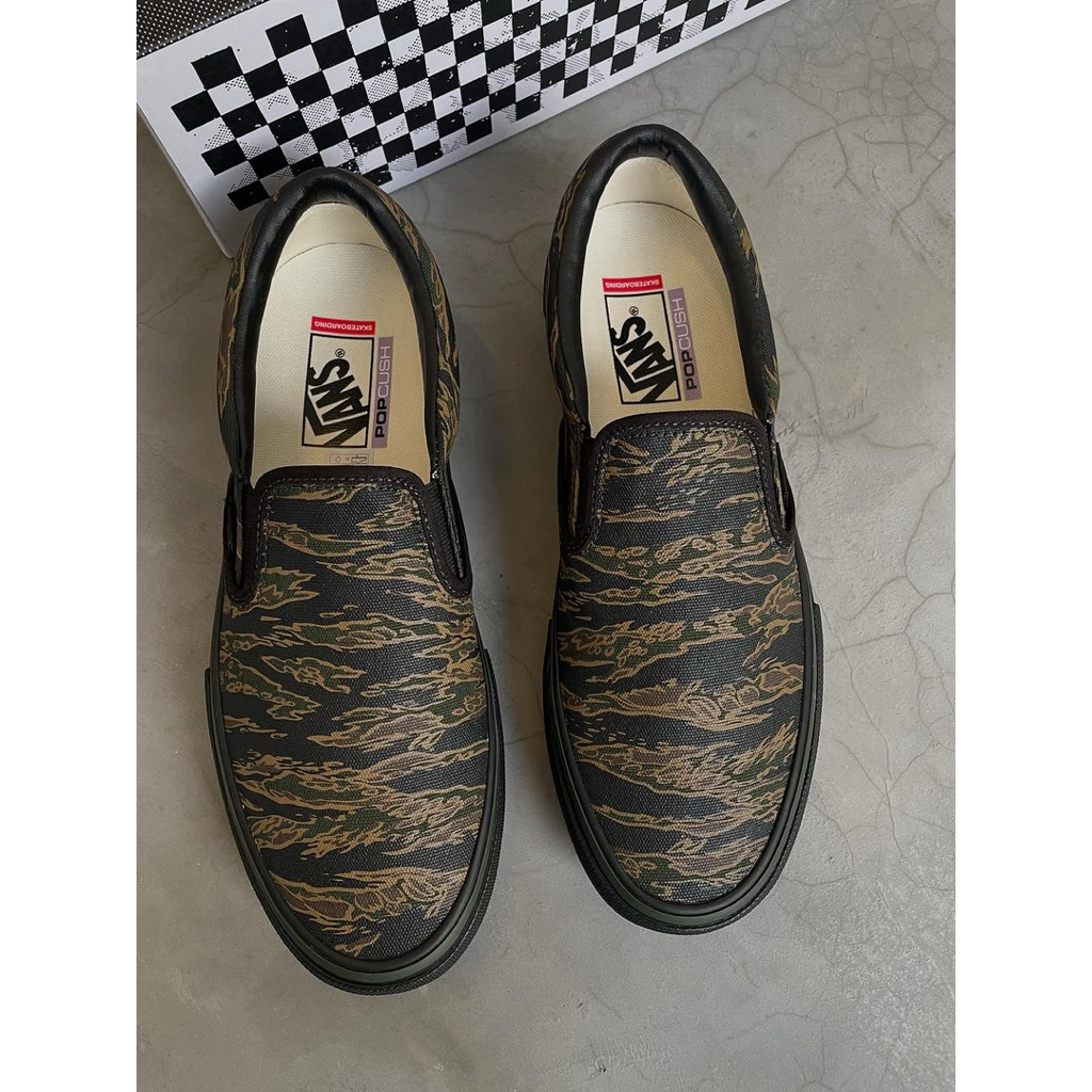 The New Vans Skate Slip-On PRO ‘Tiger Camo Black’ LIMITED