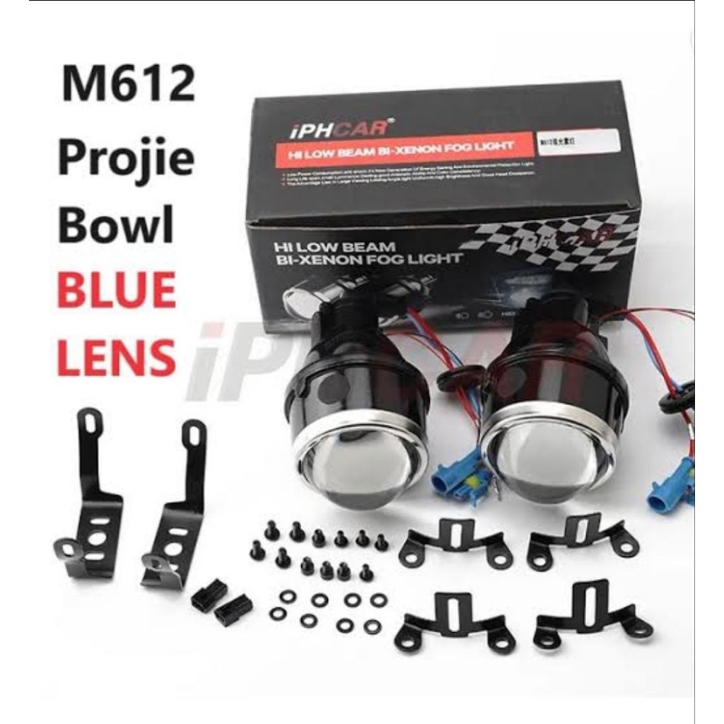 M612 IPHCAR Biled foglamp projector blue lens 3 inch 3 HID LED mobil projie bowl