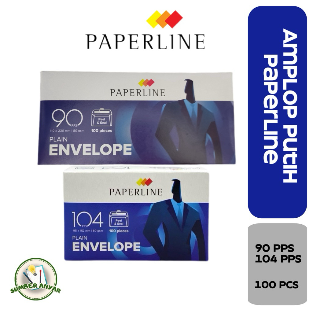 Amplop Putih PAPERLINE 104pps (kecil) dan 90pps (besar)