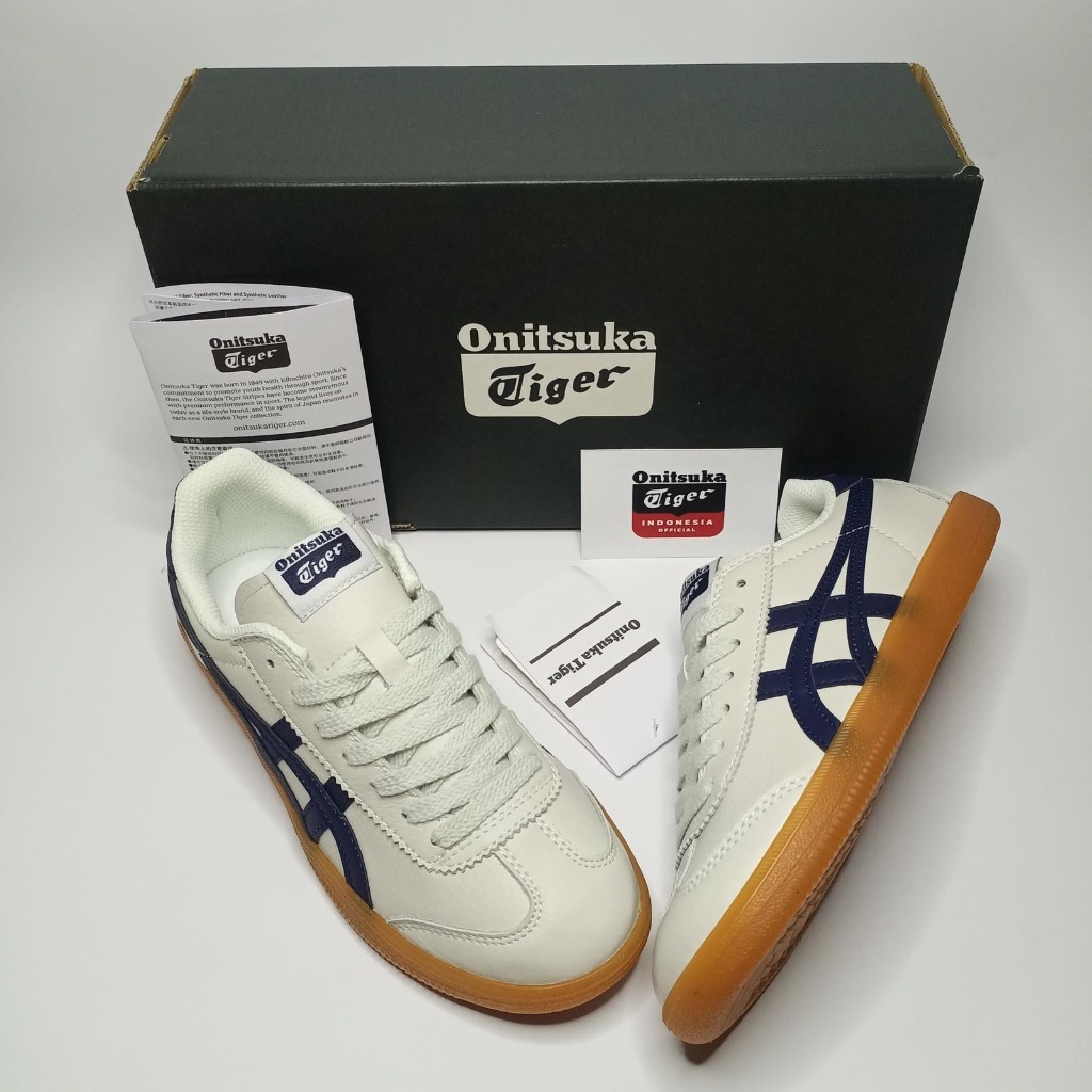 Sepatu Sneaker Wanita Pria Japan Limited Edition Onitsuka Tokuten 'White Navy Gum' ORIGINAL - 36