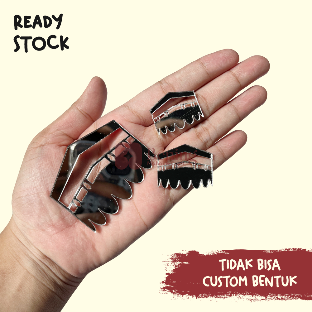 Ka'bah Siluet Mini Acrylic Mirror Scrapbook/Hiasan Mahar MASJIDIL HARAM KA'BAH Ornament Pernik Dekor