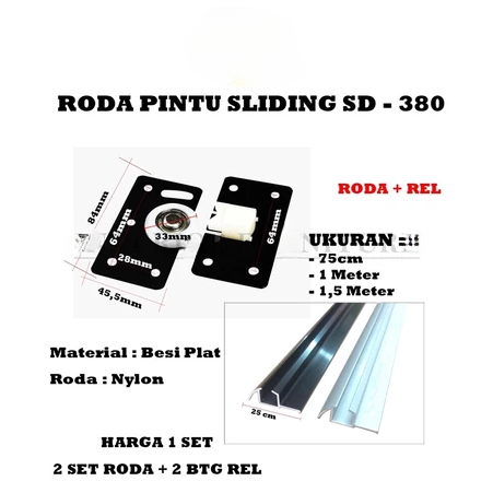 Rel Roda Lemari Pintu Laci Rak Rel Dengan Roda Rak Nakas Pintu Lemari Rell Sliding Roda Rak Lemari