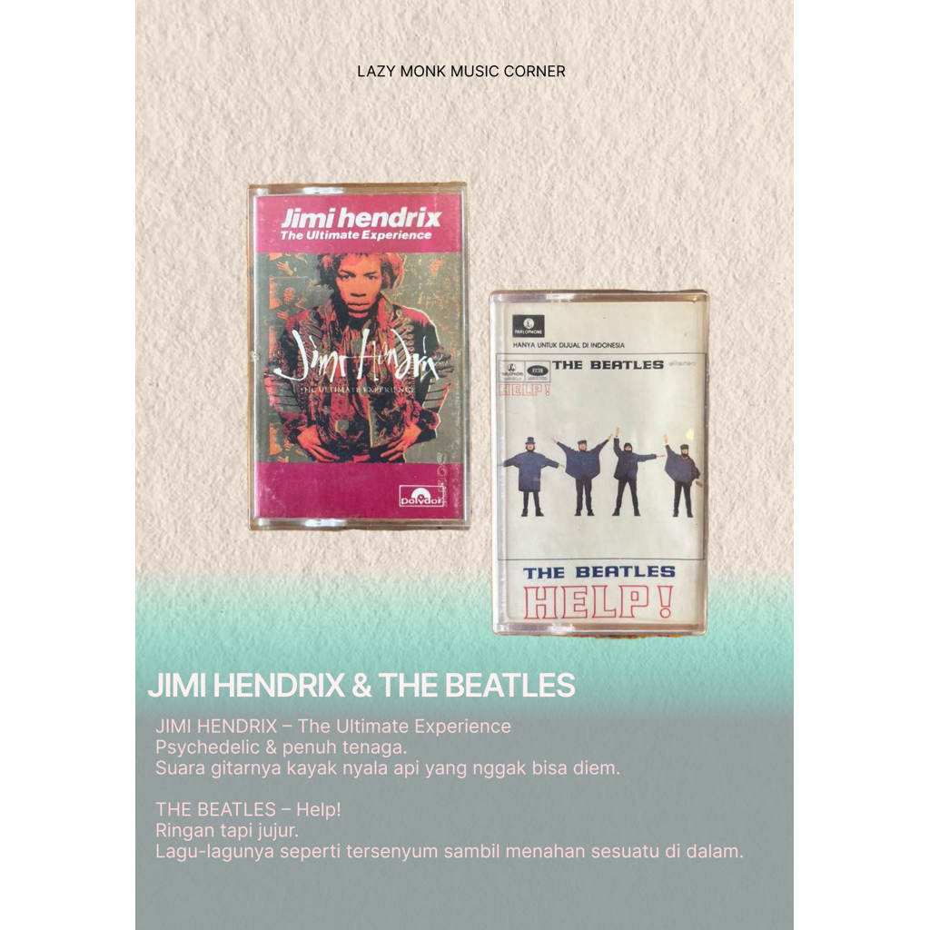 Kaset pita jimi hendrix & the beatles