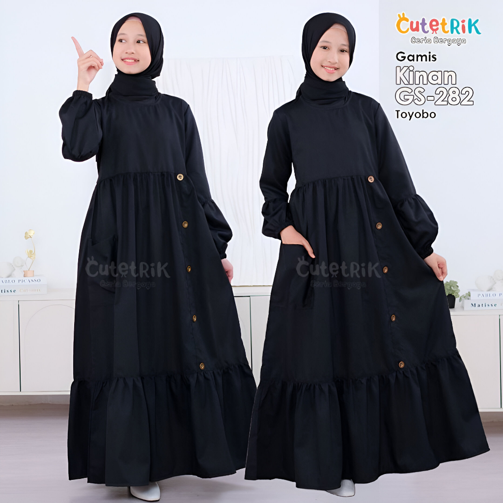 gamis remaja kekinian korean style gamis remaja hitam polos baju gamis anak tanggung cutetrikterbaru
