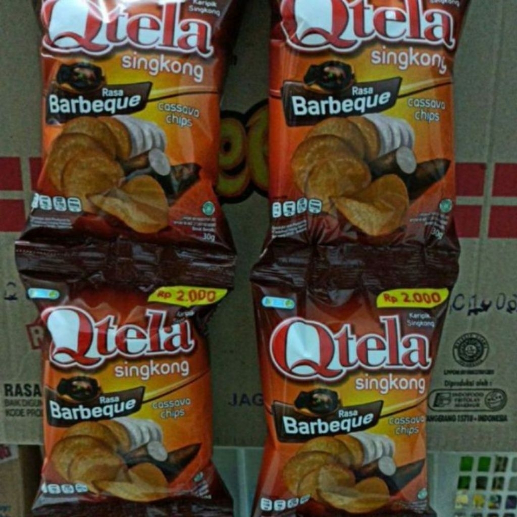 QTELA 2000 1 Renceng ( 10pcs ) Kripik Singkong 23 Gr