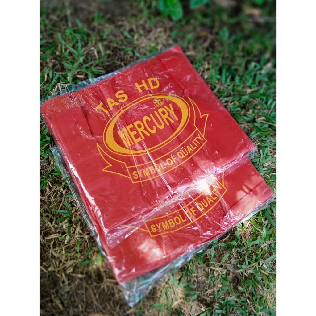 KANTONG PLASTIK MERAH BESAR / KERESEK MEREK MERCURY / KANTONG SAMPAH