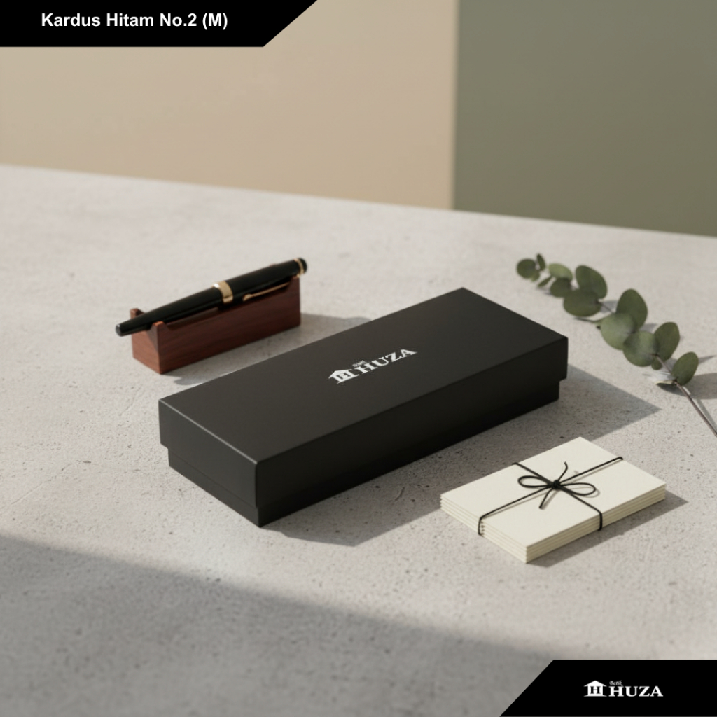 BATIK HUZA BOX HANTARAN BOX GIFT  Kardus / Box Kardus Huza Hitam No.2 (M) (TIDAK DIJUAL TERPISAH)