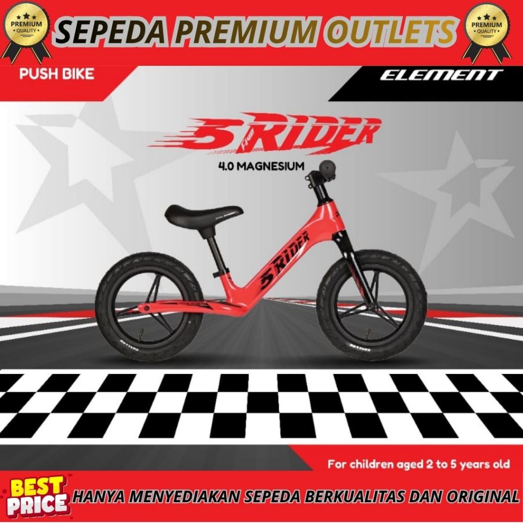Push Bike Balance Bike Element Srider 4.0 Magnesium