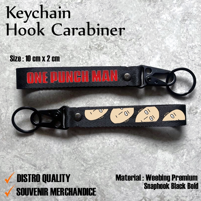 GANTUNGAN KUNCI ONE PUNCH MAN  - KEYCHAIN ANIME SAITAMA - CARABINER ONE PUNCH MAN  - GANTUNGAN KUNCI