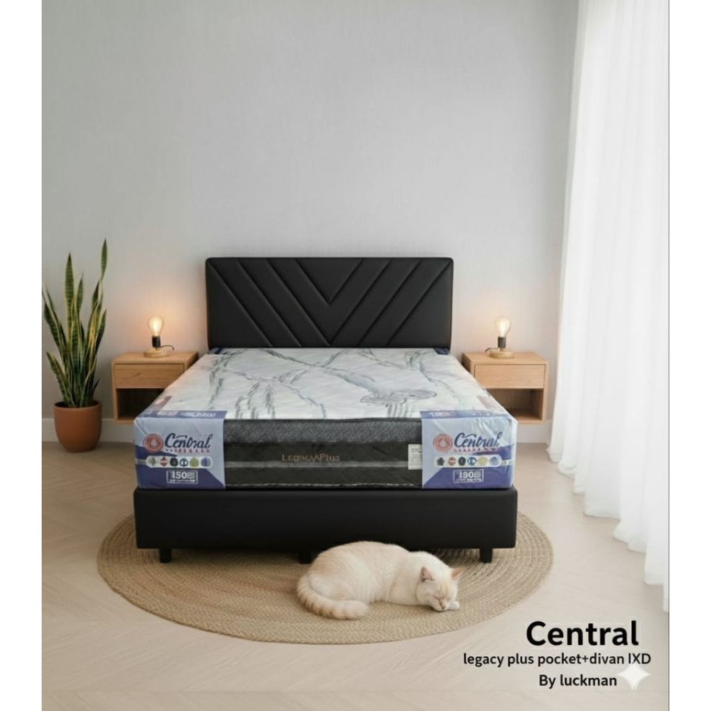 central legacy plus pocket spring kasur spring bed Garansi top Brand feel medium 160x200 dengan diva