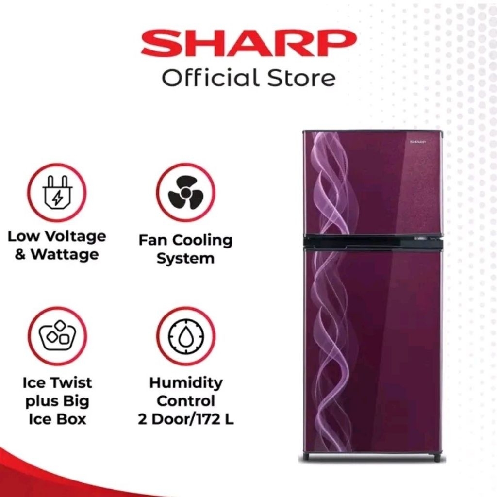 Kulkas Sharp SJ-197ND | Lemari es 2 pintu SJ197ND VP VB