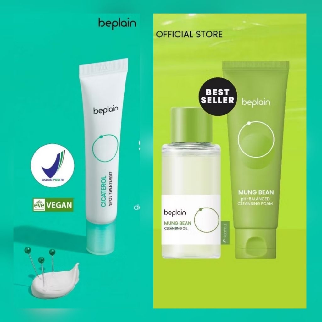 Beplain Mung Bean Cleansing Oil ORIGINAL Korea  BEPLAIN Mung Bean pH-Balanced Cleansing Foam Sabun F