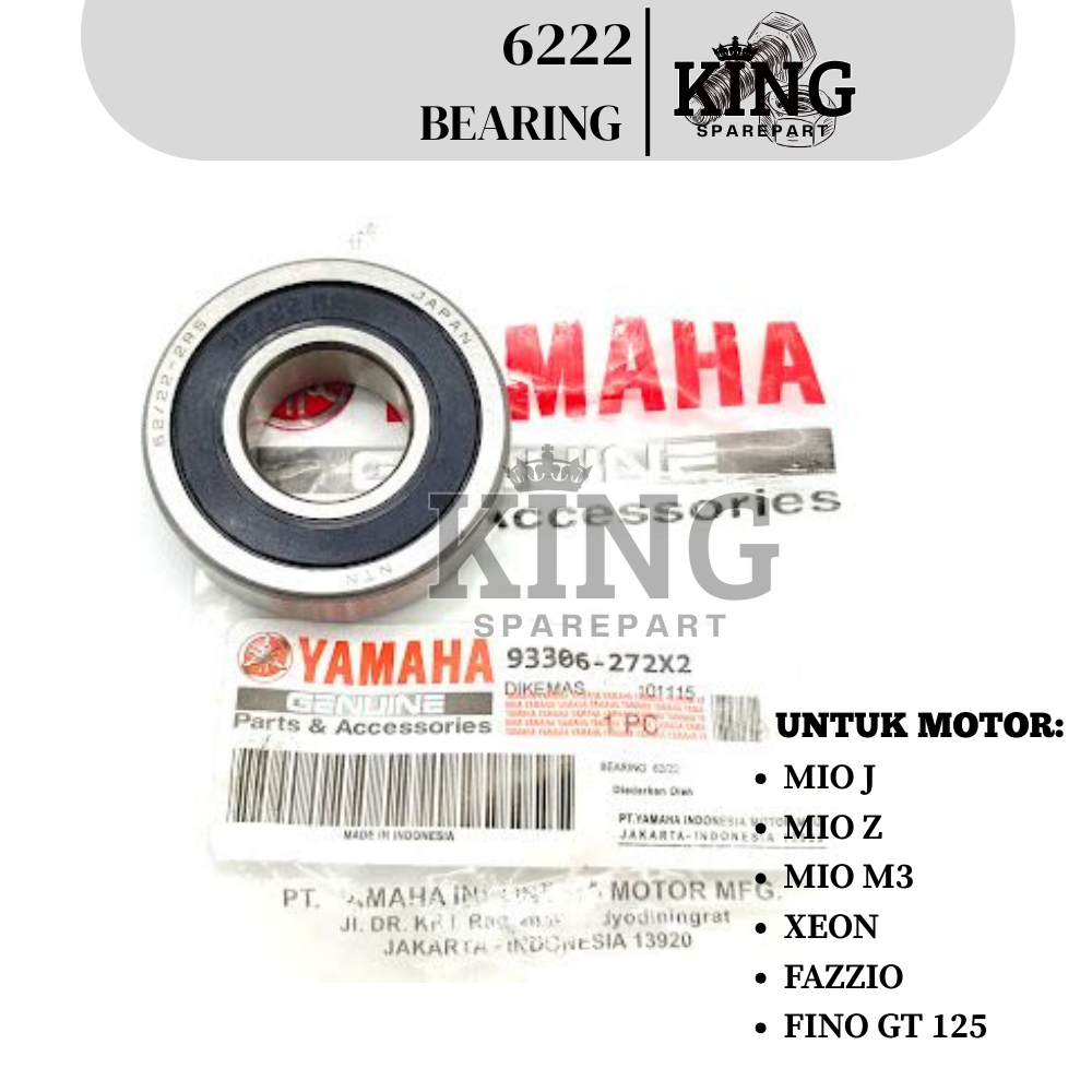 62/22 BALL BEARING YAMAHA MOTOR MIO J / LAHER BEARING MIO Z / MIO 3 / XEON / FAZZIO / FINO GT / BERI