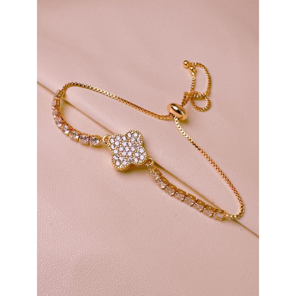 GELANG Serut Titanium Wanita Anti Karat Berlapis Emas Gelang Fashion Y725