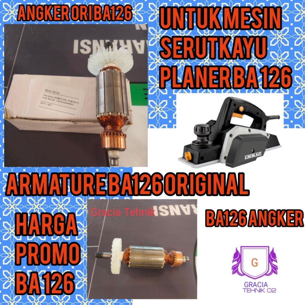 ARMATURE ANGKER MESIN PLANER DOLIS BA126 ANGKER MESIN PLANER  DOLIS BA126 ORIGINAL DOLIS BA126