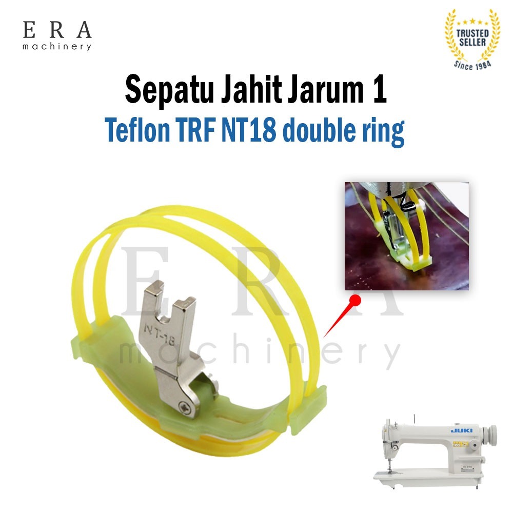 TRF NT18 sepatu jahit Teflon DOUBLE RING Boat type Presser foot single needle jahit kulit mesin jahi