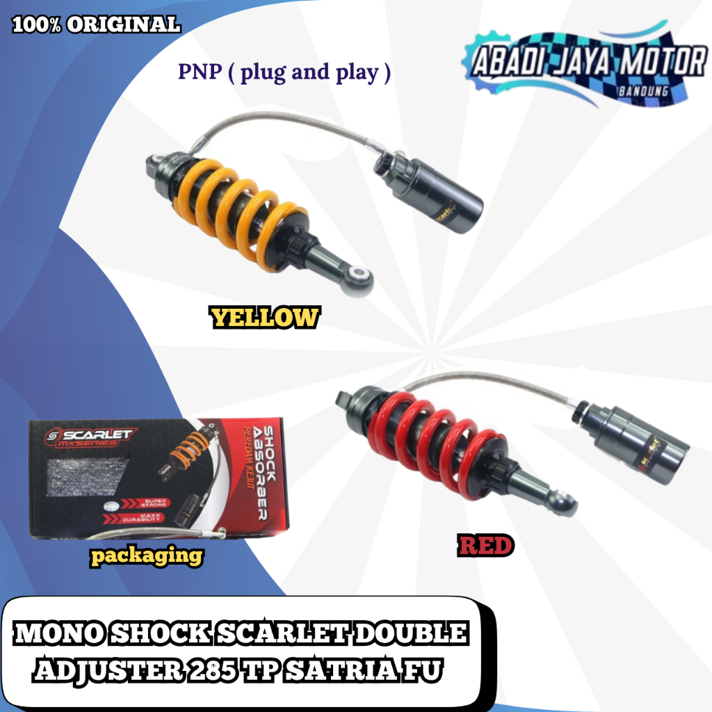 Monosok Mono Sok Skok Shock Belakang Peredam Kejut Tabung Pisah 285 Scarlet Satria FU