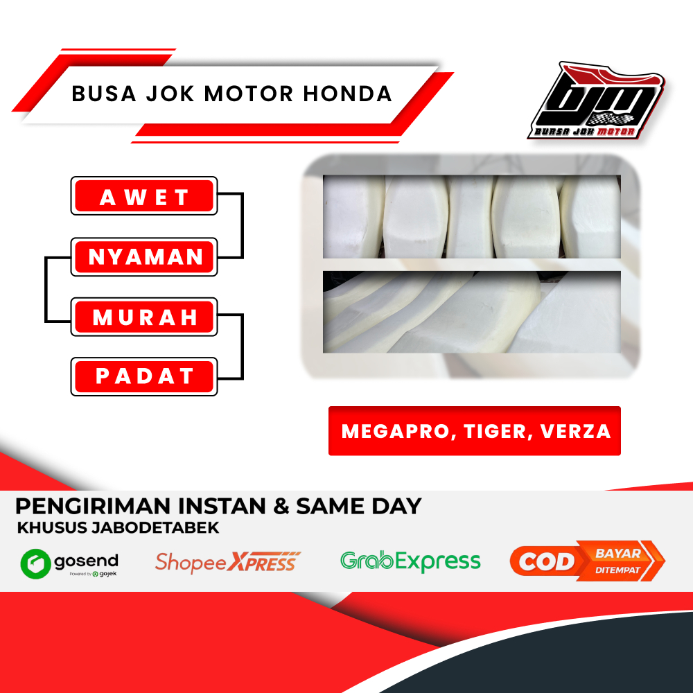 Busa jok motor Honda Megapro / Tiger / Verza I Busa empuk padat dan hagra murah