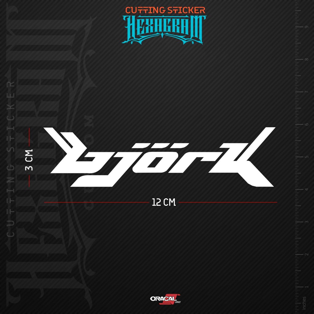 Cutting Sticker Music BJORK | Stiker Cutting Musik BJORK