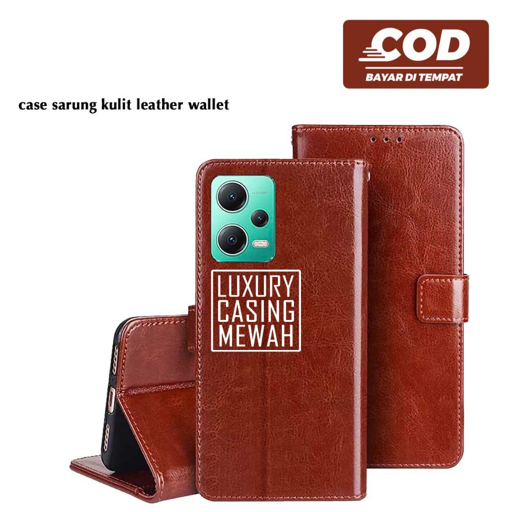 Case Sarung Kulit / Flip Leather case Premium Flip Wallet Case for Redmi Note 12 4G Redmi Note 12 Pr
