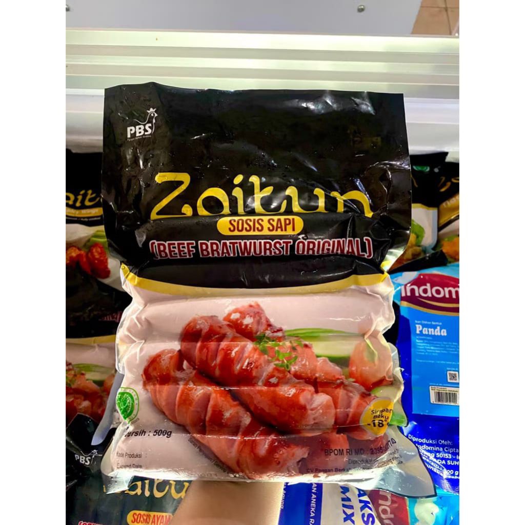 ZAITUN beef bratwurst 500gr / sosis sapi frozen