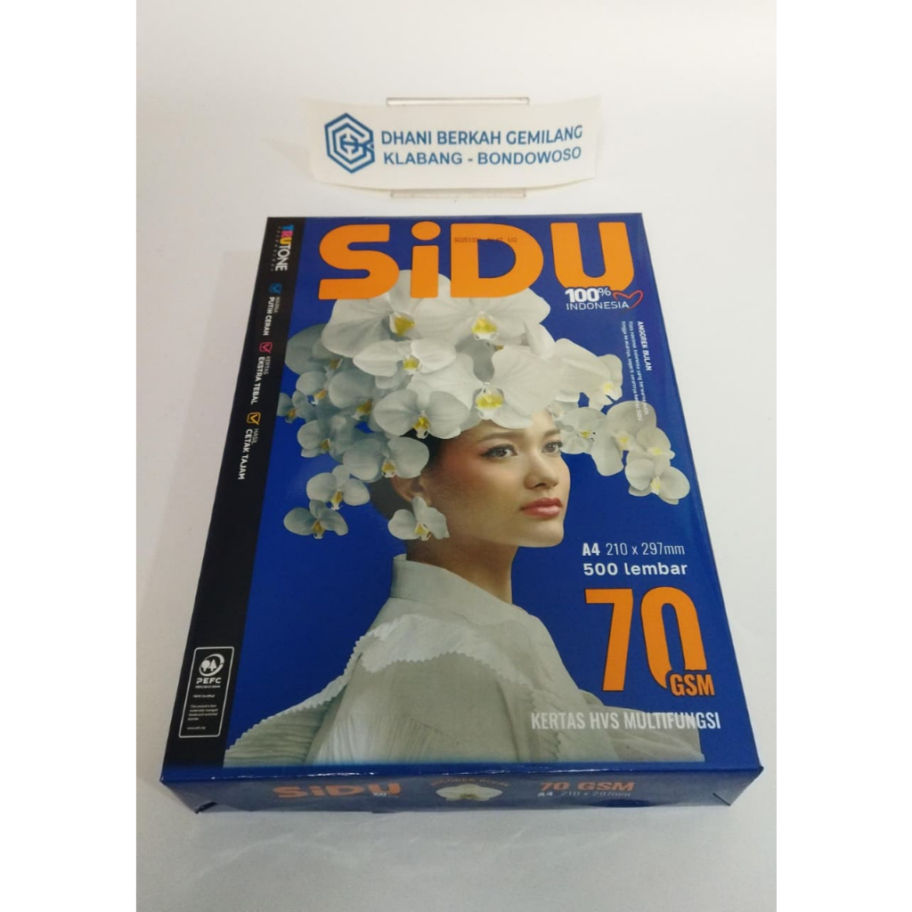 SIDU KERTAS HVS A4 70GRAM 1 RIM