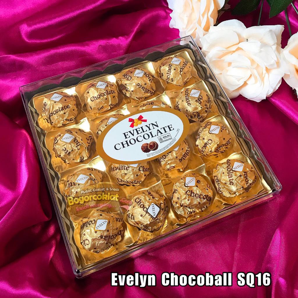 Evelyn Chocolate Square Wafer Ball 200gr