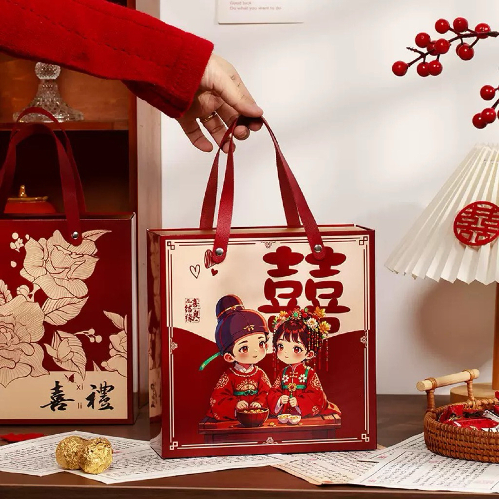 XI518 - kotak souvenir wedding - paper bag sangjit - box sangjit - candy box teapai - paperbag souve