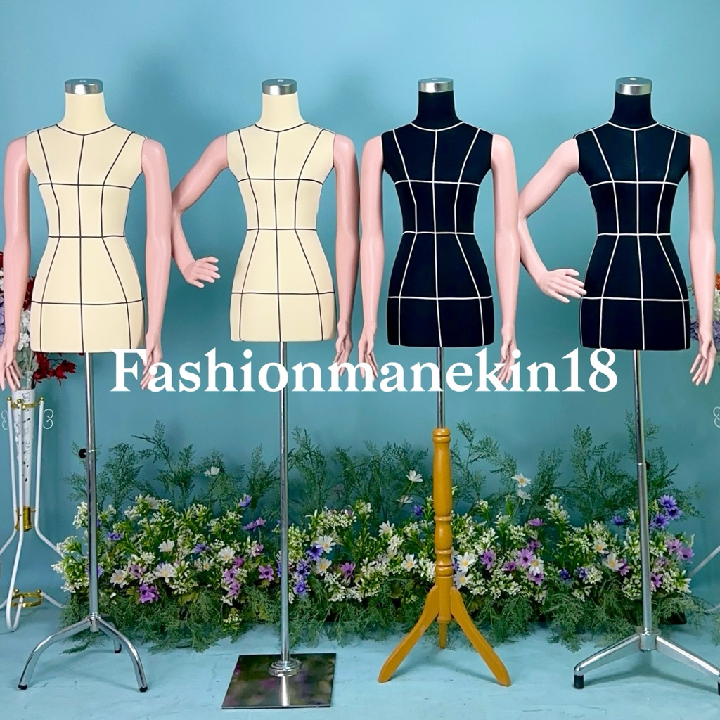 MANEKIN WANITA DEWASA TUSUK JARUM FULLFOAM ADA TANGAN + PATUNG BAJU UNTUK MENJAHIT + PATUNG BAJU