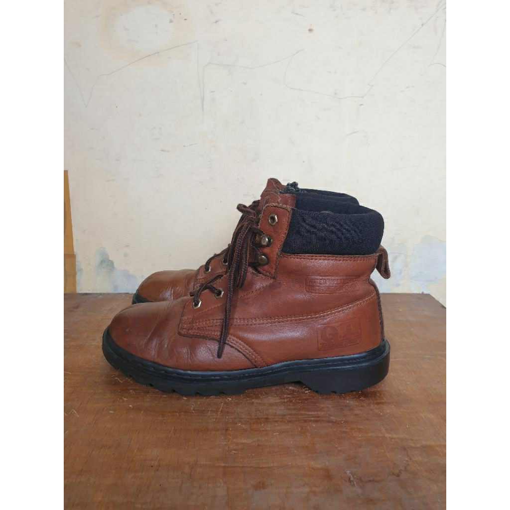 Sepatu Boots Pria Second GT Hawkins Vintage Leather Brown