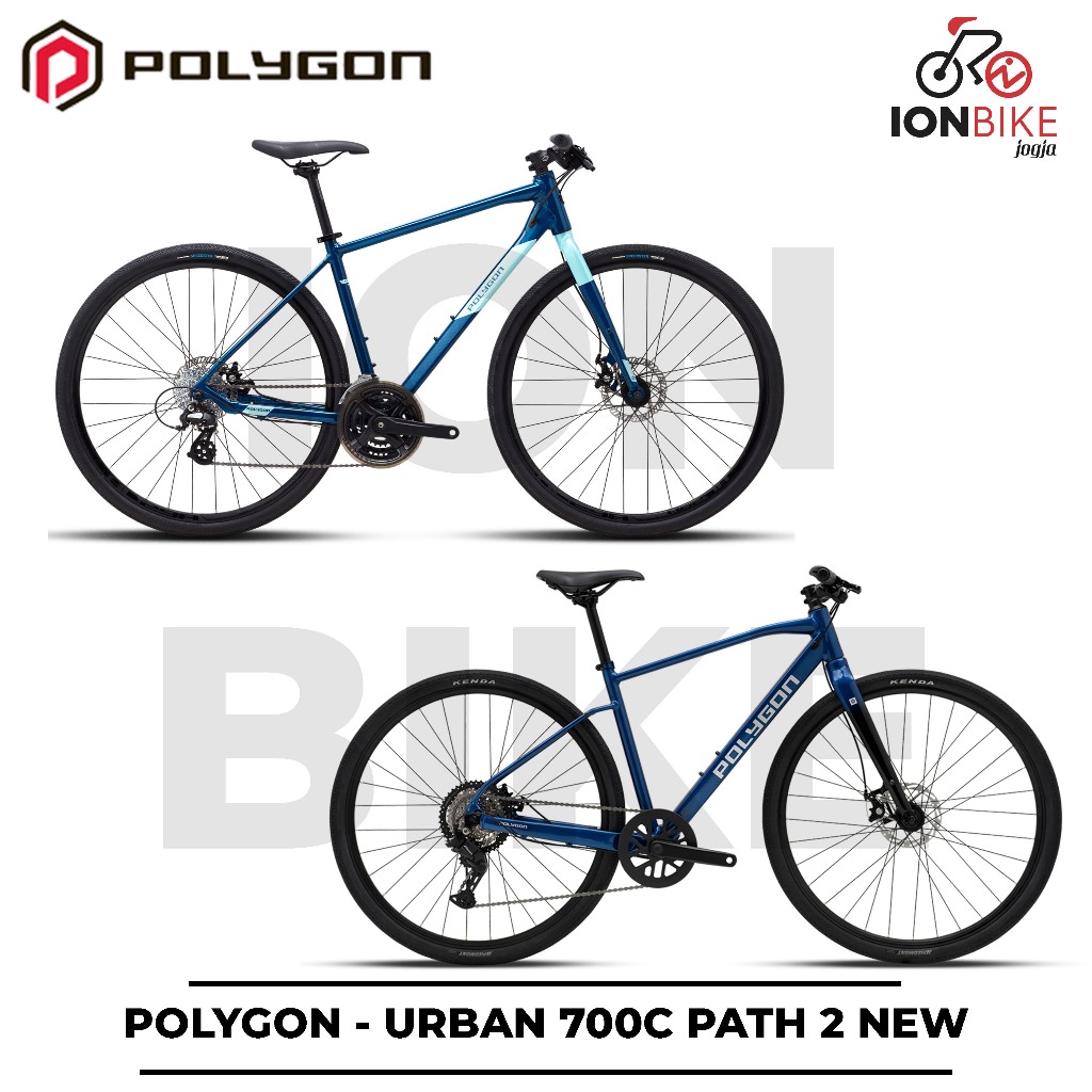 Sepeda Urban 700c Polygon Path 2 Terbaru Frame Alloy Ringan 2.0 Hybrid 700 c Commuter Bike Touring D