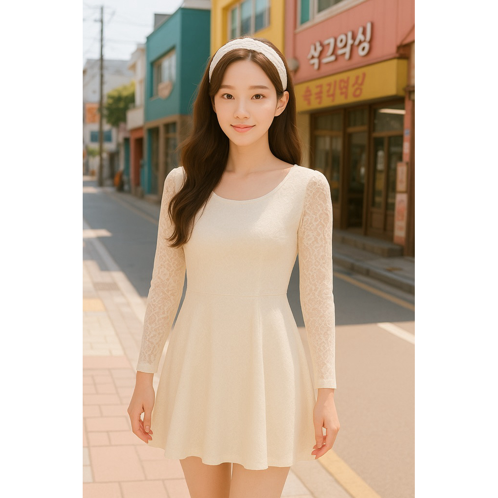 dress tunik atasan katbol bunga Forever 21 broken white brukat size s| dress gereja murah chrismast 