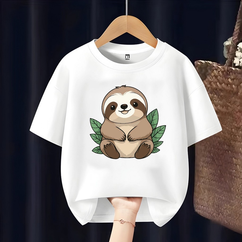 BAJU KAOS ANAK SLOTH ANIMAL SLOTH CUTE FREE CUSTOM NAMA