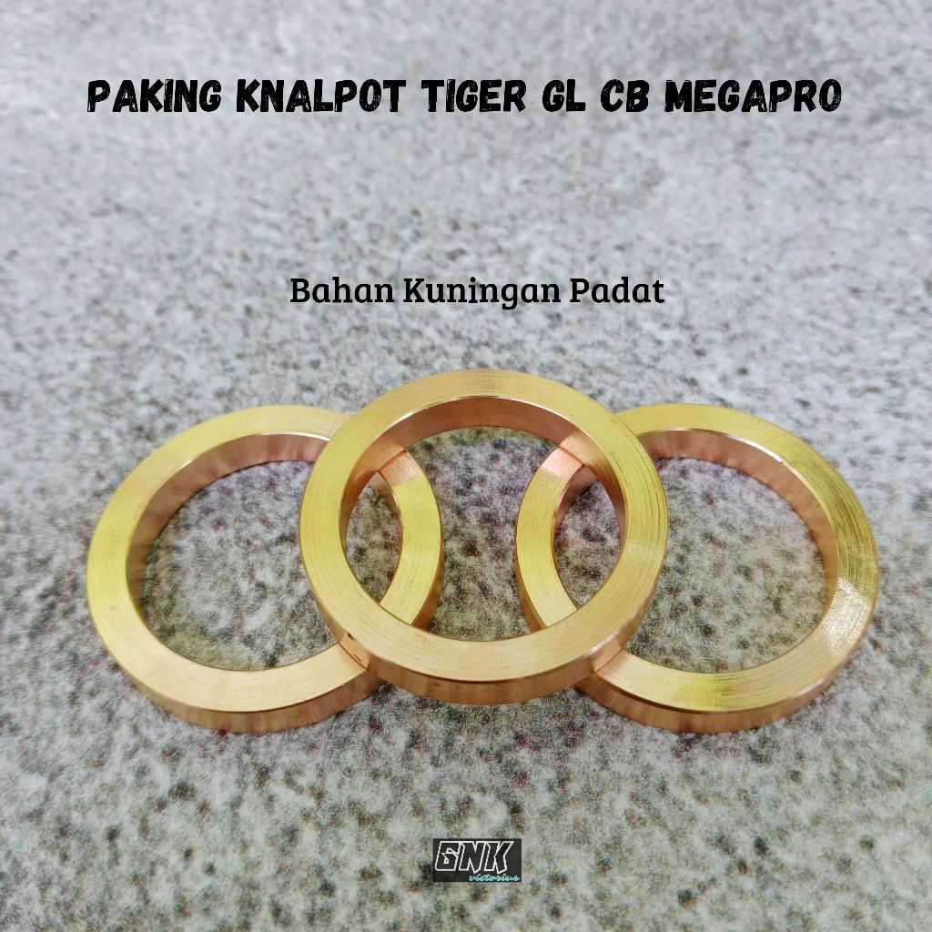 Paking Perpak Knalpot Tiger Megapro GL CB Bahan Kuningan Padat