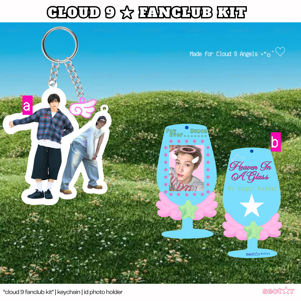 Cloud 9 Fanclub KIT //Keychain//ID Photo Holder//Twentysector.id