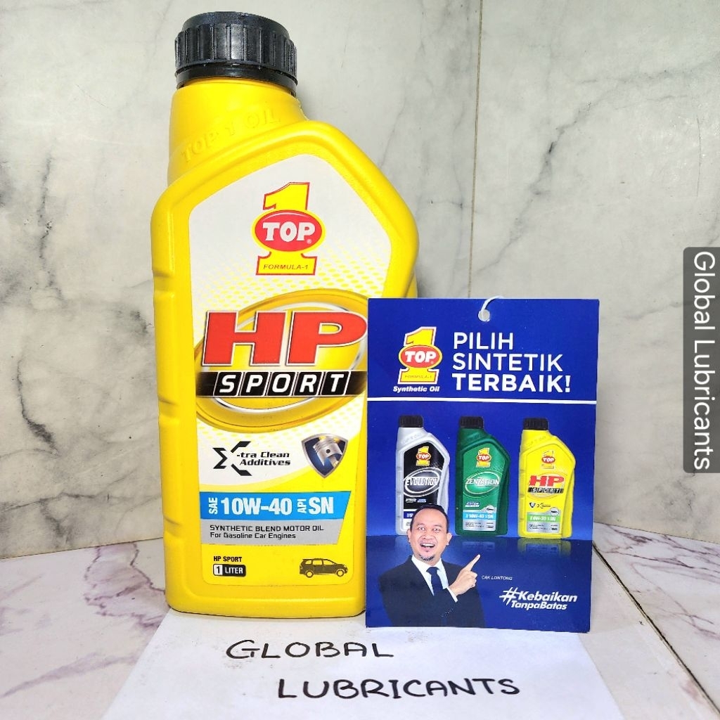 TOP1/ TOP 1 HP SPORT X'TRA CLEAN 10W-40 SN 1 Liter (Oli Mesin Synthetic)
