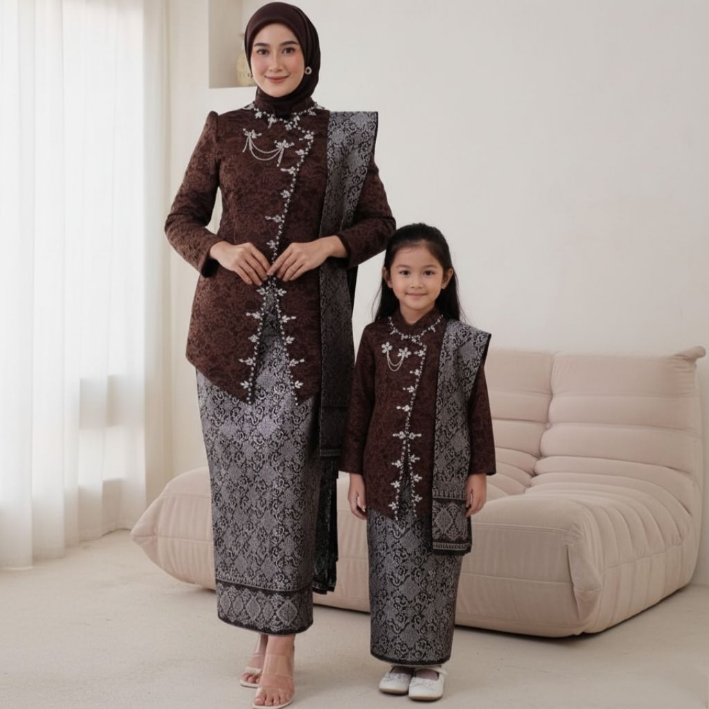 Debatik - Setelan Couple Ibu dan Anak Baju kondangan pesta wisuda kebaya lamaran remaja kekinian