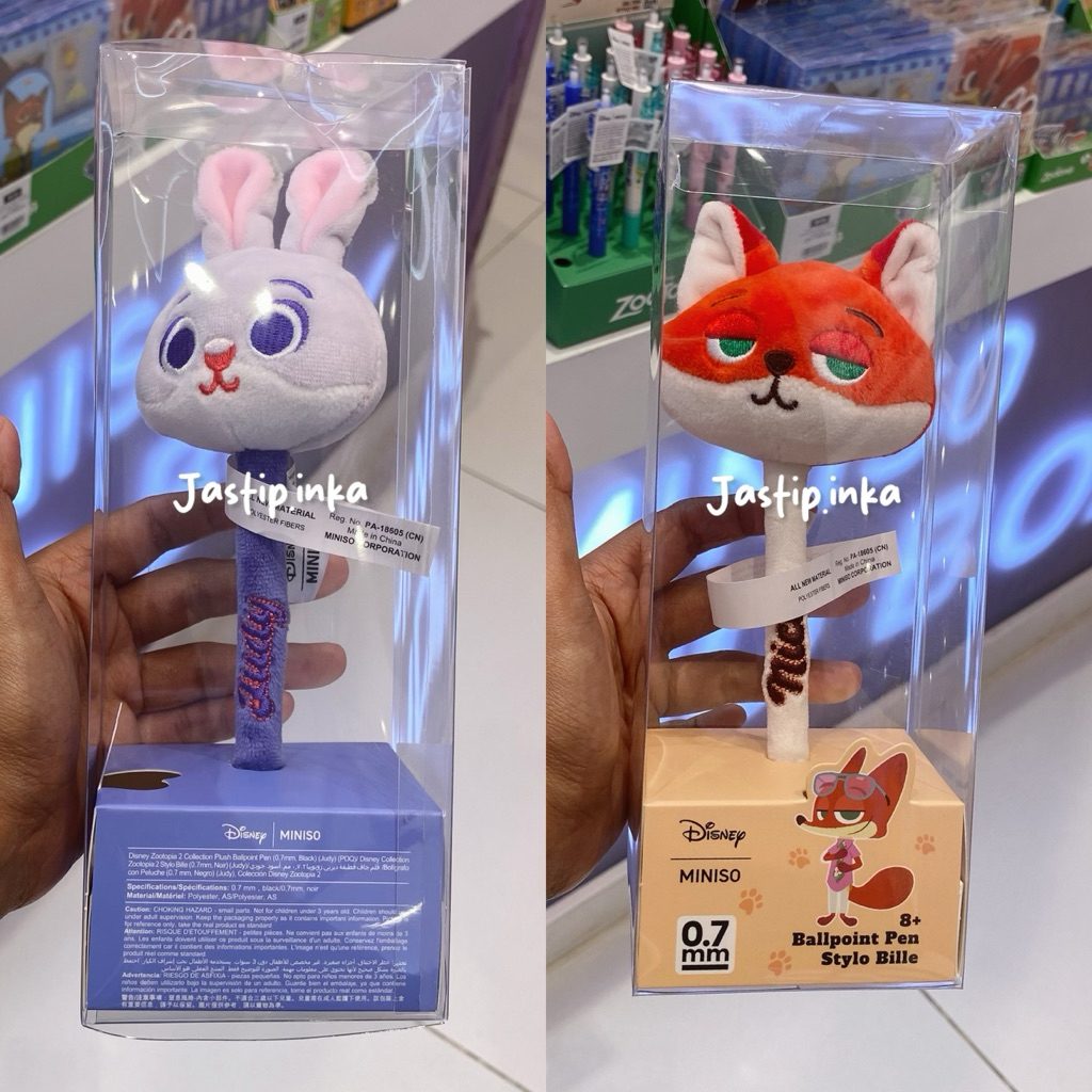 Miniso x Zootopia - pen plush zootopia judy nick flash