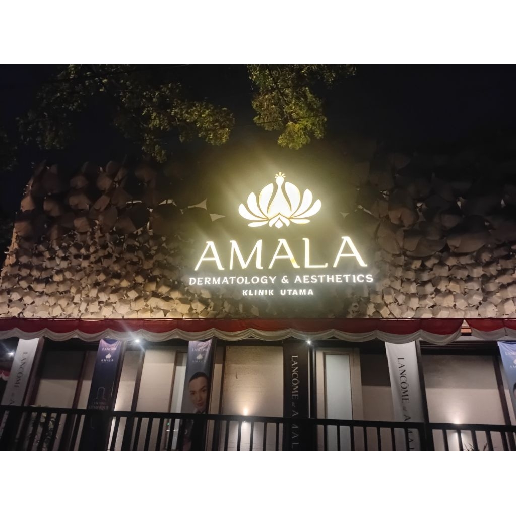 Logo dan huruf timbul akrilik led outdoor