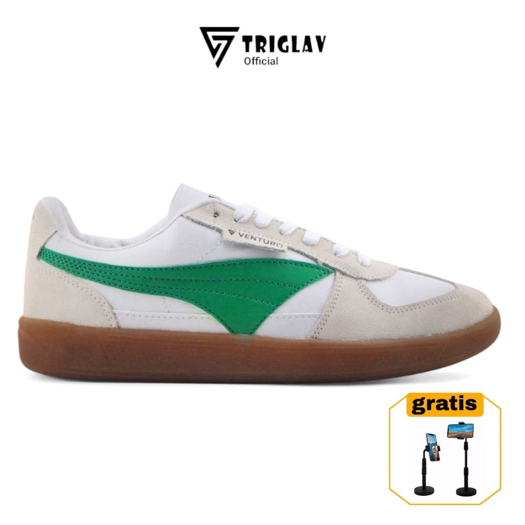 Triglav Venturo - Sepatu Sneakers Casual Pria Sport Dewasa Green Gum