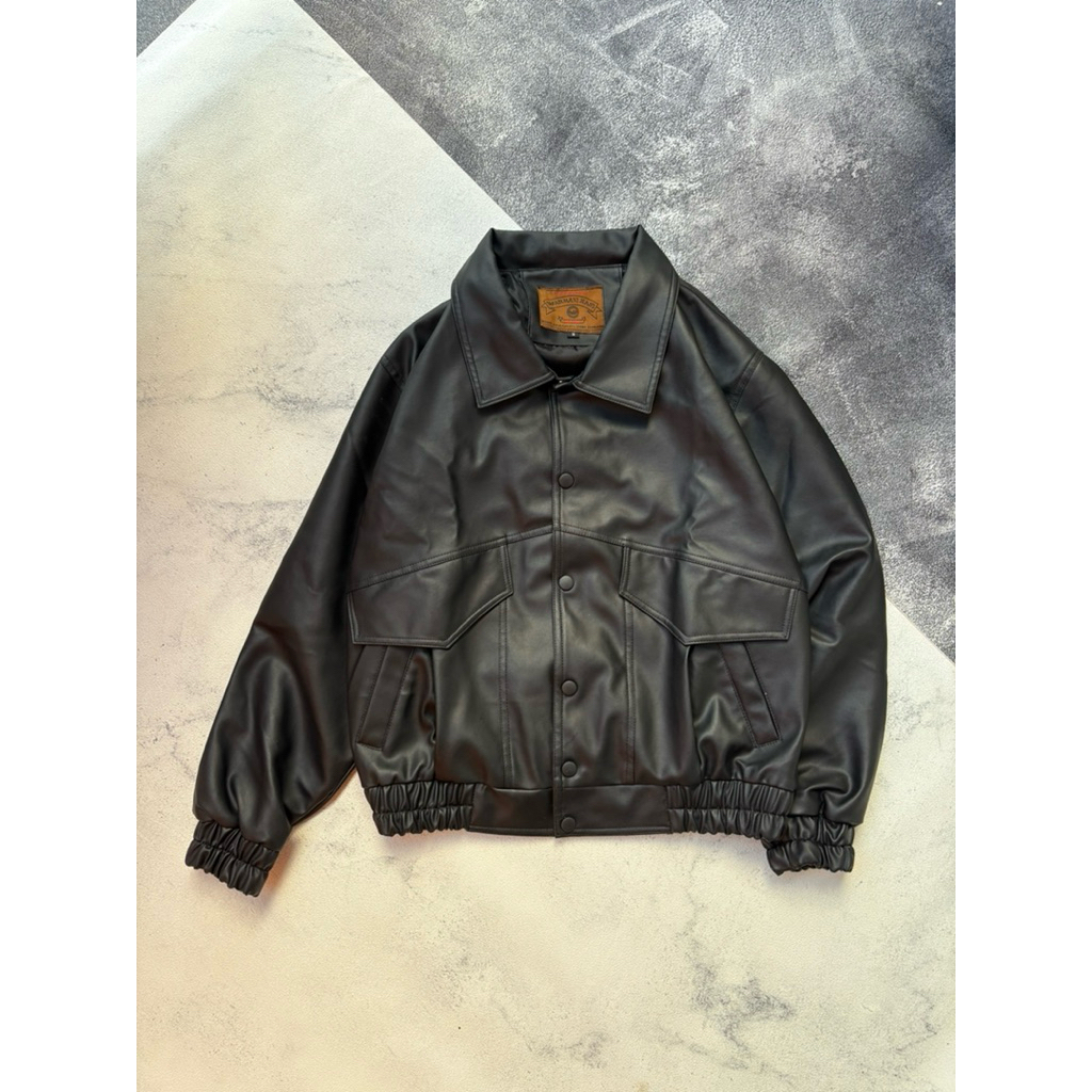 Faux Leather Flight Jacket