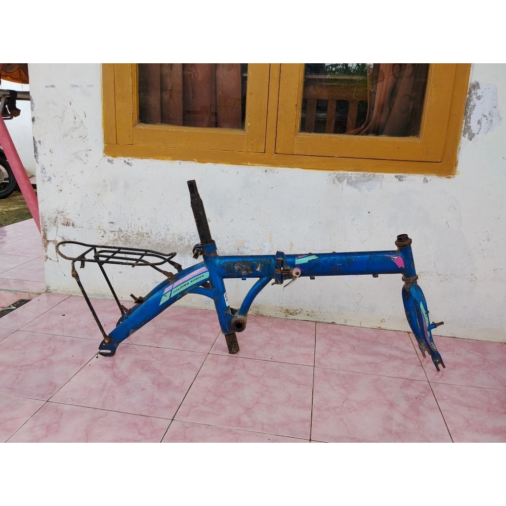 Frame Set Sepeda Lipat Laux Milan ban 16" original seri jelas ada murah promo toko