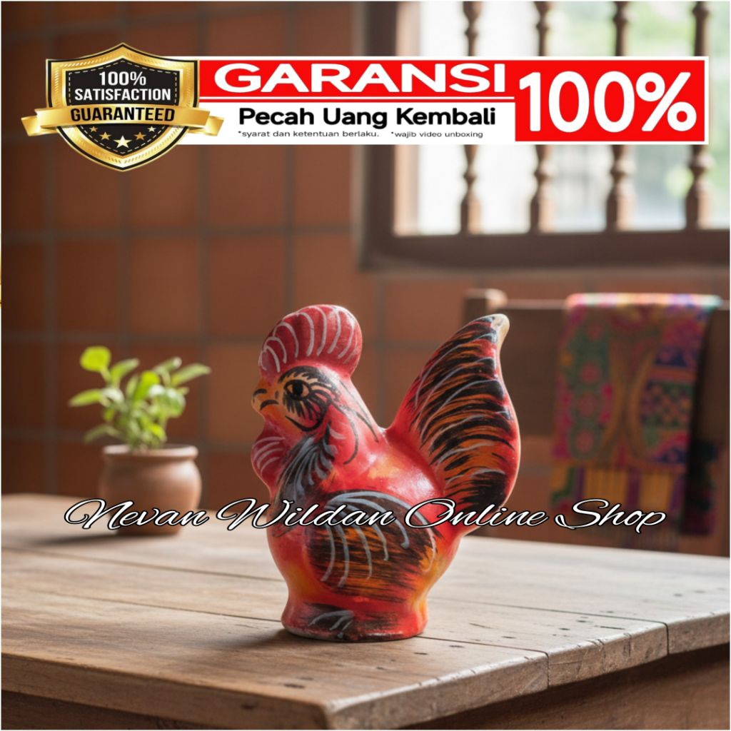 CELENGAN UNIK TANAH LIAT | CELENGAN AYAM TANAH LIAT | CELENGAN AYAM GERABAH TANAH LIAT